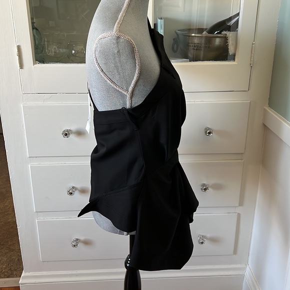 Rare amazing Zara Limited asymmetric black pant top with working zipper NWT - Picture 9 of 13